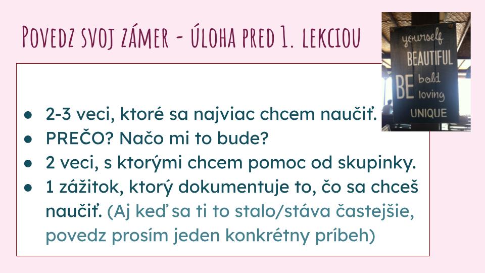Tvoja prvá domáca úloha